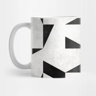 Mid-Century Modern Pattern No.11 - Black and White Concrete Mug